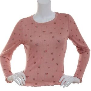 NWT No Comment Juniors Pointelle Long Slee…